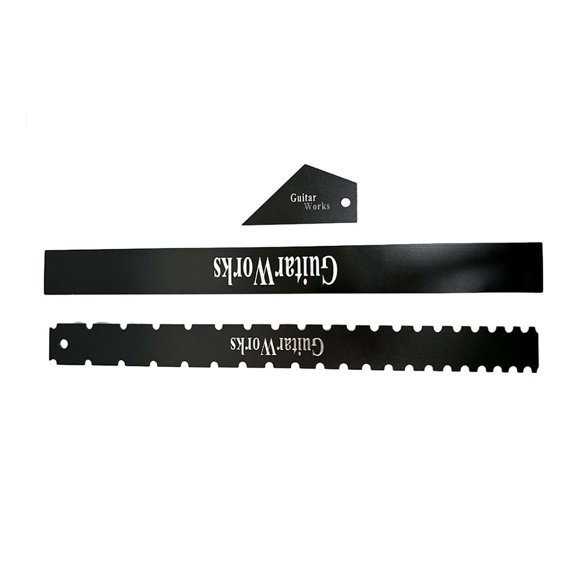 EpheyFIF 3 Pcs Guitar Neck Notch Ruler Luthier Tools Guitars Straight Edge Fret Leveling Beam Rulers Kit Set Ukulele Bass Instruments