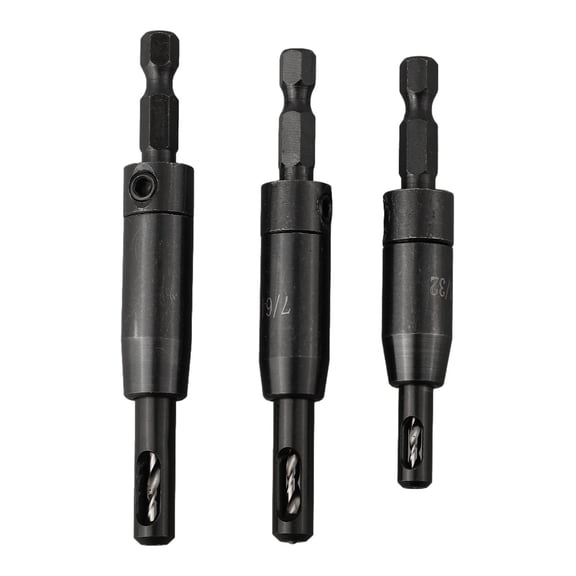 EpheyFIF 3Pcs Self Centering Hinge Drill Bits Woodworking Door Window Hinge Drill Bit Positioning Hole Opener Power Tools