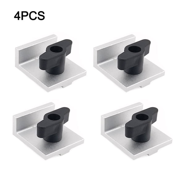 EpheyFIF 4Pcs Bi-Directional Short Stop Kit Replacement T Track Stop Block for T-Track Table System Woodworking Tools