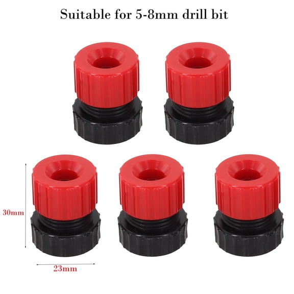EpheyFIF 5Pcs Adjustable Drill Bit Stop Collar Drill Depth Stop Bit Collar Set 3-13mm Bit Set-Screws Woodworking Tool Accessories 5Pcs 5-8mm