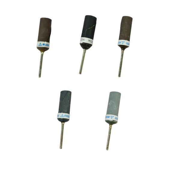 EpheyFIF 5Pcs/Set 600-2000Grit Sand Paper Bar 3mm Shank Cylinder Sandpaper Rod Grinding Head for Jewelry Making Rotary Tools