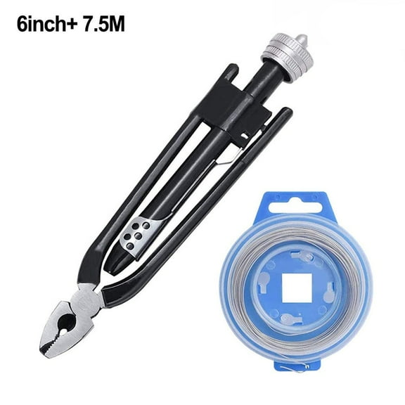 EpheyFIF 6 Inch Safety Wire Twisting Pliers with Spring Return Quick Twists Pliers Wire Twister Plier Tool for Aircraft Auto 7.5/15M Fuse 6" +7.5M Fuse