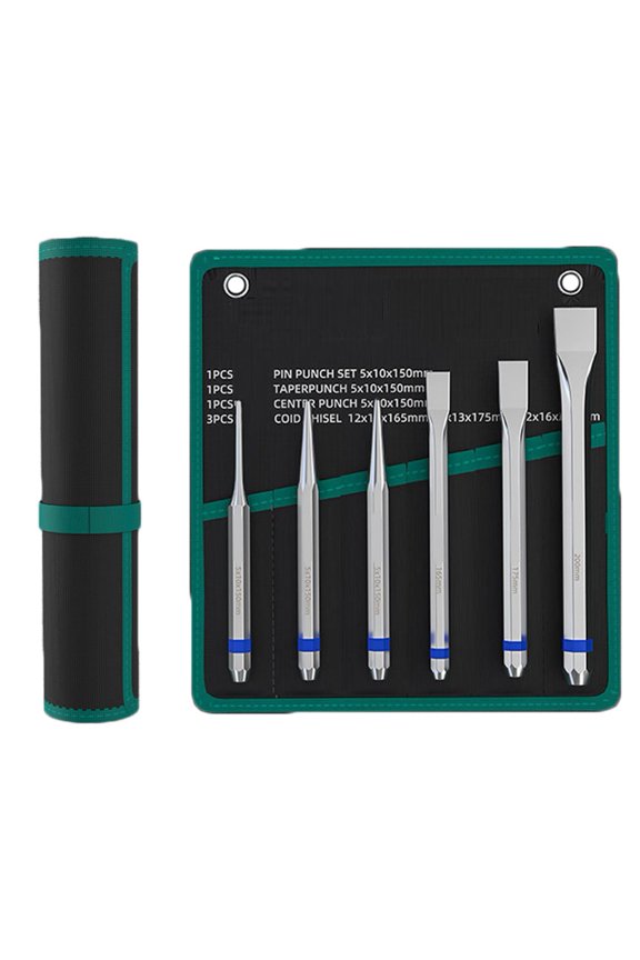 6Pcs Flat Roll Pin Punchtool Remover Chisel Cone Punch Watch Repair