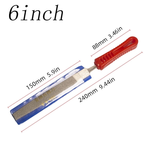 navestar 6inch Diamond Needle Flat File 150 Grit Grinding Hand Files Working Tools New 6 inch