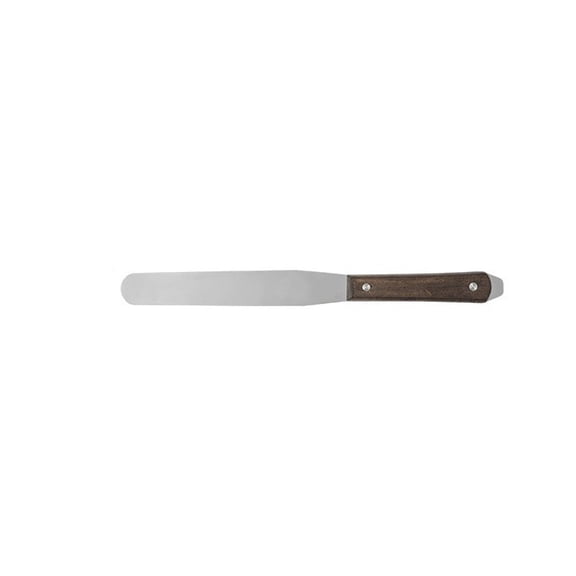 EpheyFIF 8 In Stainless Steel Dental Spatula with Non-Slip Wooden Handle