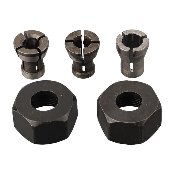 EpheyFIF 8mm 6.35mm 6mm Spring Collet Adapter with M17 Nut Engraving Trimming Machine Milling Cutter Chuck Adapter Interface Tools