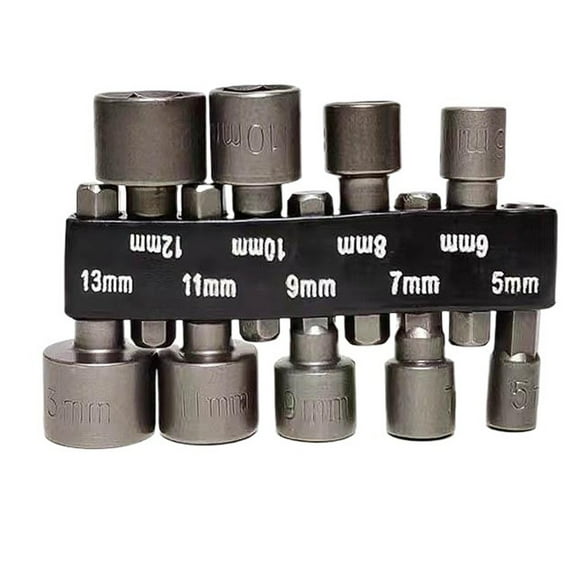 EpheyFIF 9/14Pcs Power Nuts Driver Drill Bit Socket Bit Extension Rod 1/4'' Hex Shanks Socket Wrench for Electric Screwdriver Wrench 9Pcs