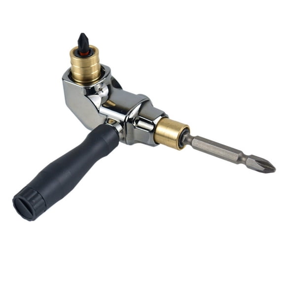 EpheyFIF Drill Bit Corner Adapter 90 Degree Drill Adapter Compact Design Easy To Assemble and Disassemble for Drilling In Corners