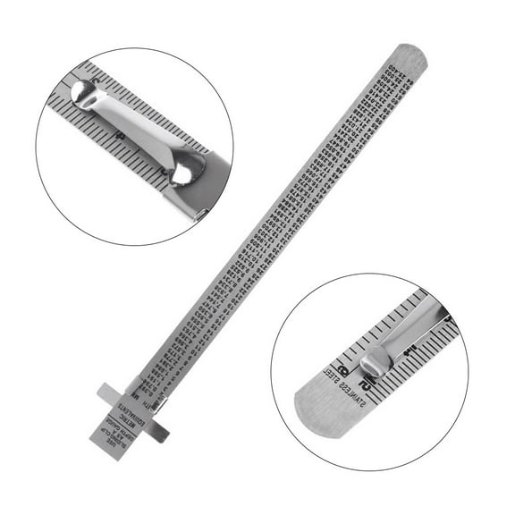 EpheyFIF Easy To Carry Pocket Ruler Workshop Essential Etched Increments Integrated Clip