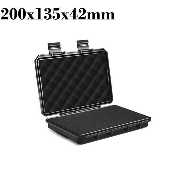 EpheyFIF Field Investigation 200X135X42mm Airtight Tool Box Heavy Duty Toolbox for Field Investigation Hardware Storage Black
