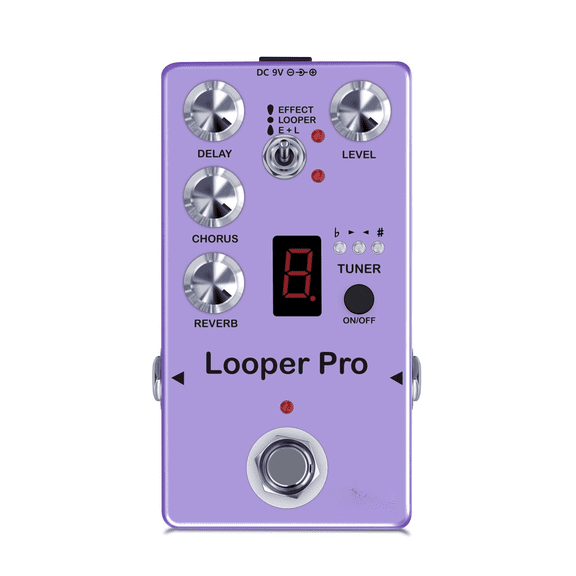 EpheyFIF Looper Delay Chorus Tuner Reverb Effect Pedal Designed for Rowin Looper Pro with 45 Second Loop Recording Time