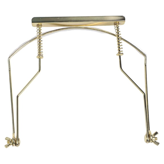 EpheyFIF Metal Gold 10 Holes 200 X 190 X 14mm Harmonica Holder Harp Bracket Exquisite Lightweight Neck Rack Study Compact Gold
