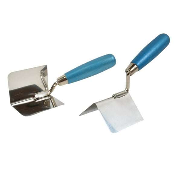 EpheyFIF Outside Corner Trowel Corner Drywall Tool Stainless Steel Inner Corner Trowel with Grip Handle Construction Auxiliary Tools