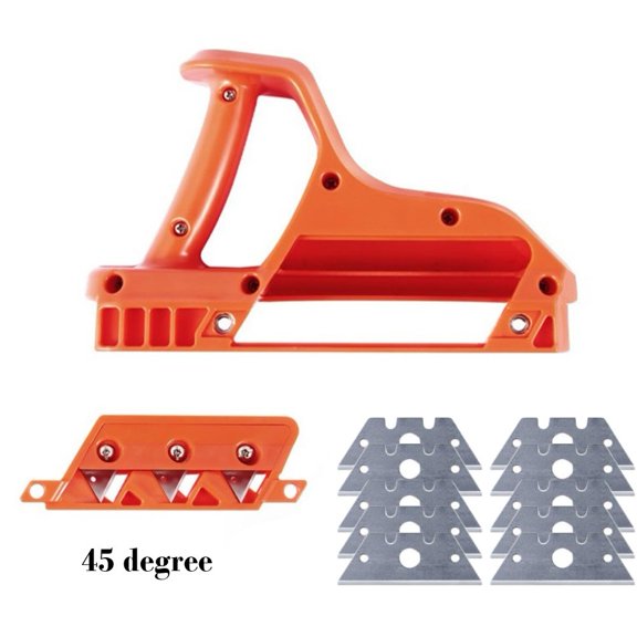 EpheyFIF Plasterboard Quick Cutter Gypsum Board Hand Plane Drywall Edge Chamfer 45/60 Degree Woodworking Trimmer Hand Tool with Blades 45 Degree