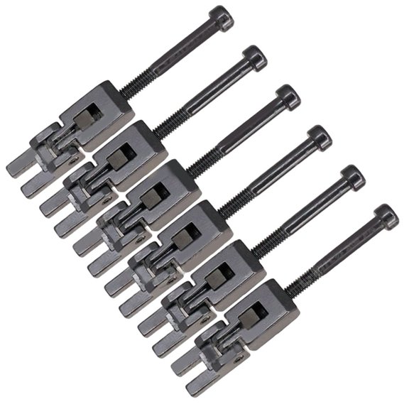 EpheyFIF Premium Double Locking System Electric Guitar Tremolo Bridge 6 Piece Set Black