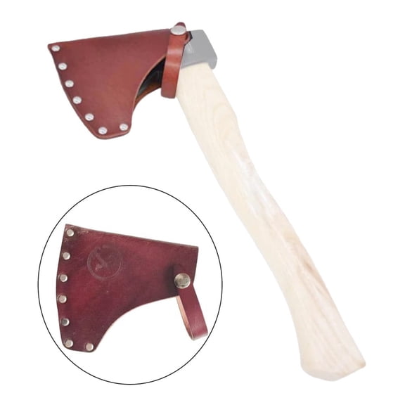 EpheyFIF Protective Leather Axe Sheath Featuring Secure Metal Buckle and Sturdy Stitching for Safe Handling Of Axes Up To 4 Inch Blades