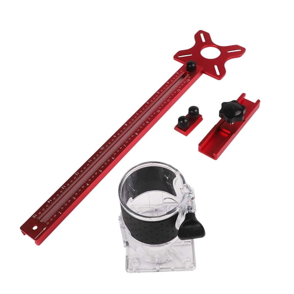 EpheyFIF Router Milling Groove Bracket Cabinet Hardware Jig and Router Guide Router Circle Cutting Jig Adjustable Router Jig Tool B