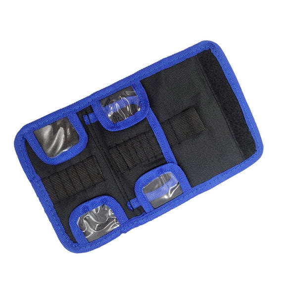 EpheyFIF Slots Storage Oxford Fabric Tool Bag Case Holds Pouch with Zipper Drill Bit Organizer Bag for Screw/Driver Bits For 24Pcs Bits