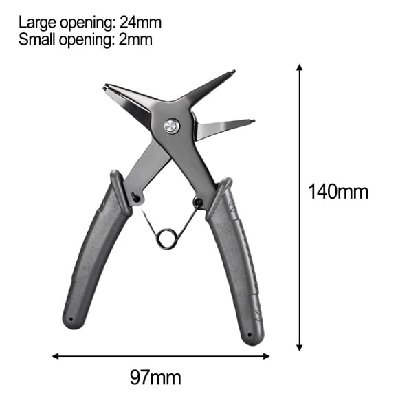 EpheyFIF Snap Rings Plier Circlip Multifunctional Crimp Tool Internal External Remover Black