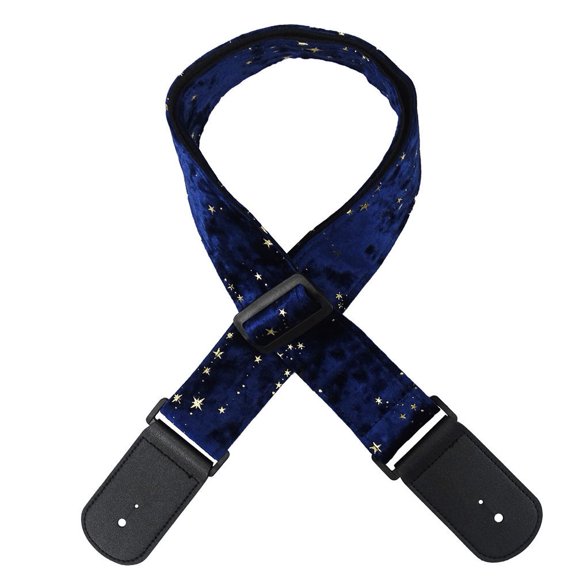 EpheyFIF Star Pattern Guitar Strap Guitar Strap 90150Cm for Acoustic Classic Guitar Bass Guitar Strap Personality Soft Blue