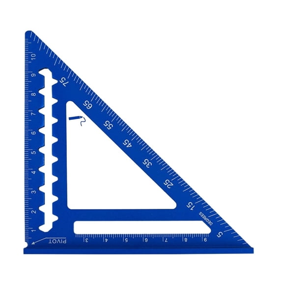 EpheyFIF Triangle Ruler 4Inch for Professional Quality Measurement In for Diy Projects Blue