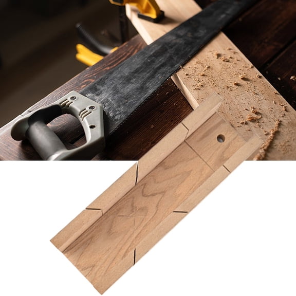 EpheyFIF Woodworking Saw Mitre Box Cabinet Wood Cutting Clamping Miter Saw Cabinet 45 Degree Wood Cutting Hand Saw Tool