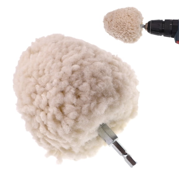 EpheyFIF Wool Buffing Ball 4 Inch Hex Shank Polishing Wheel for Metal Wood Crafts