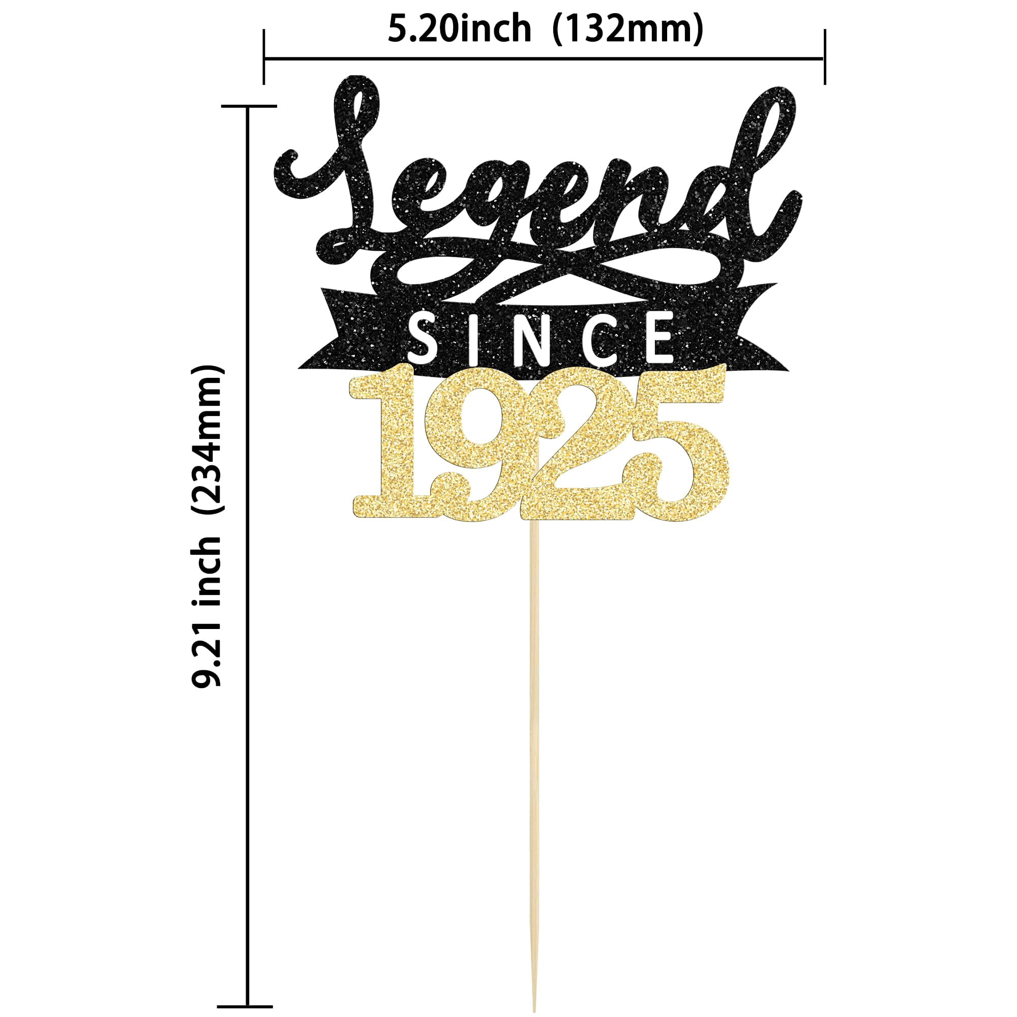 Gyufise 1 pz Legend Since 2005 Cake Topper Glitter 20th Birthday