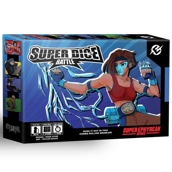 Ephyrean Games: Super Dice Battle: Core Set - Combat Rolling Game, KO Fighter Combos, Unique Character Skills, Brawler Action, Ages 14+, 2-4 Players