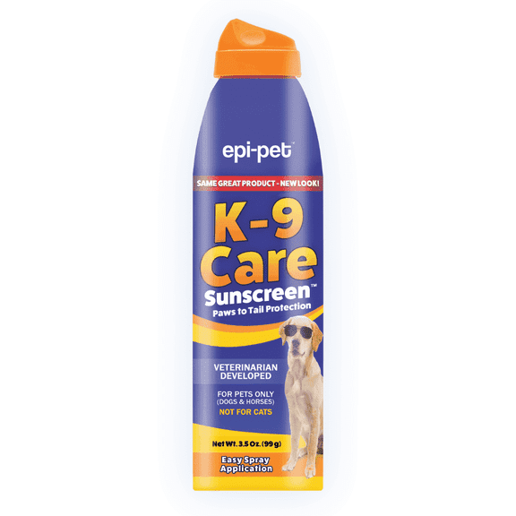 Epi-Pet K-9 Care Sunscreen Zinc-Free Conditioning Sunscreen Spray with Ethylhexyl Methoxycinnamate for Dog and Horse, 3.5oz Bottle