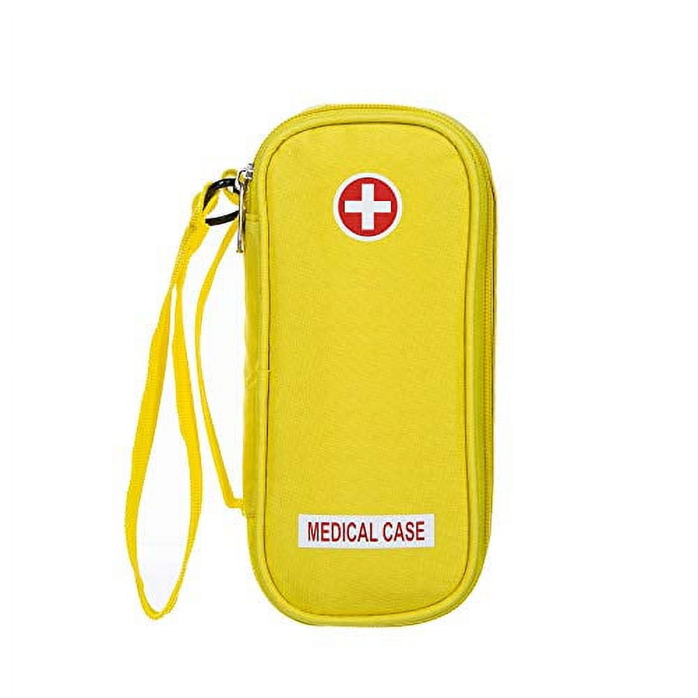 EpiPen Carrying Medical Case Yellow Insulated Portable Bag with