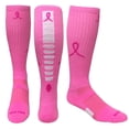 thumbnail image 1 of Epic Adult Breast Cancer Pink Ribbon Hero Kneehigh/Otc Socks Pair, 1 of 1