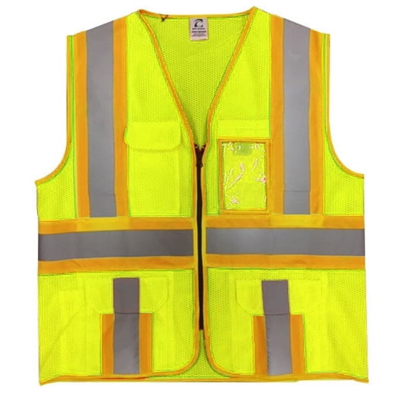 Epic Adult Deluxe Reflective Zip Front Safety Vest,11-Pockets