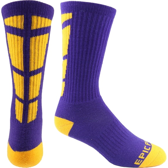 Epic Adult Frontcourt Back Calf Design - Cute Novelty Fun Design Crew-Socks (1-Pair)