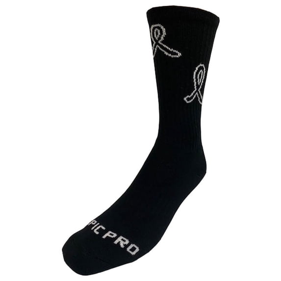Epic Adult Melanoma Awareness Black Ribbon Design Crew-Socks (1-Pair)