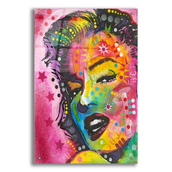 Epic Art 'Iconic Marilyn' by Dean Russo, Acrylic Glass Wall Art, 24"x36"