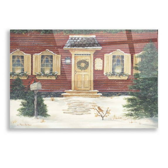 Epic Art 'A New England Welcome' by Pam Britton, Acrylic Glass Wall Art, 16"x12"