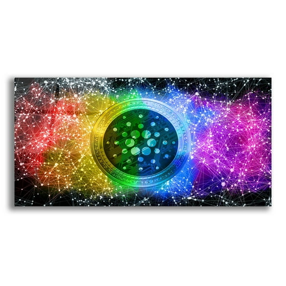 Epic Art 'ADA Cardano Crypto Constellation' by Epic Portfolio, Acrylic Glass Wall Art, 24"x12"