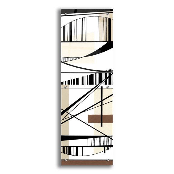 Epic Art "Abstract Matrix II" by Ethan Harper, Acrylic Glass Wall Art, 12"x36"