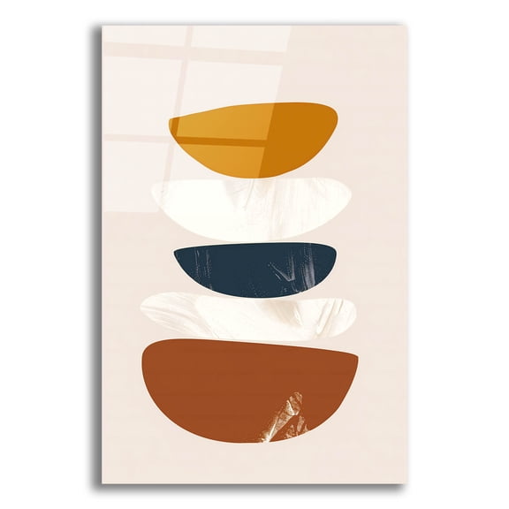 Epic Art 'Abstract Minimalist Shapes No 1' by Andreas Magnusson Acrylic Glass Wall Art, 16" x 24"