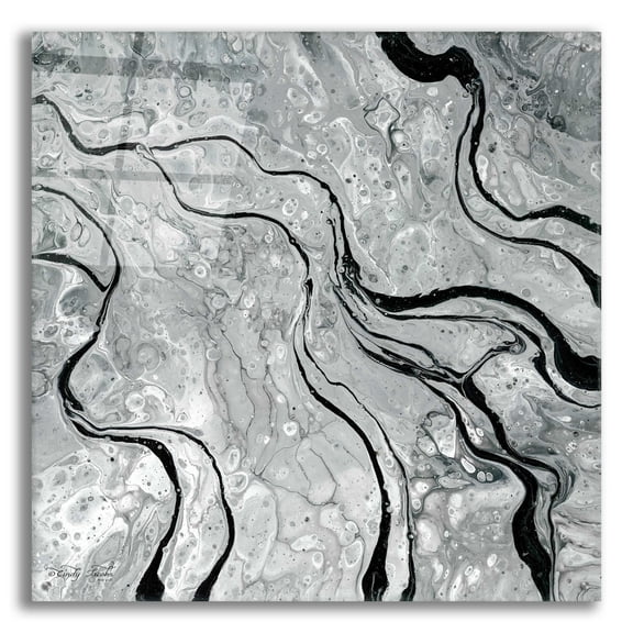 Epic Art 'Abstract in Gray V' by Cindy Jacobs, Acrylic Glass Wall Art, 36"x36"