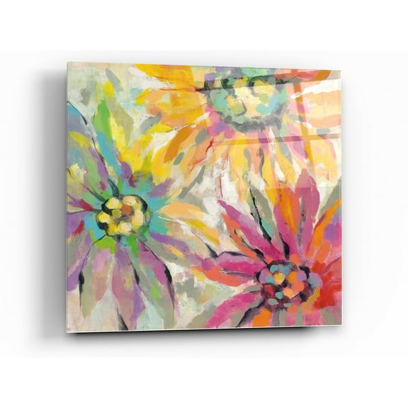 Epic Art 'Abstracted Petals I' by Silvia Vassileva, Acrylic Glass Wall Art, 12"x12"