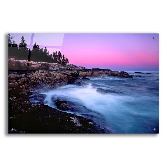 Epic Art 'Acadia Dusk' by Mike Jones, Acrylic Glass Wall Art, 36"x24"