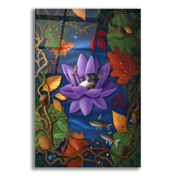 Epic Art 'Adrift' by Gina Matarazzo, Acrylic Glass Wall Art, 12"x16"