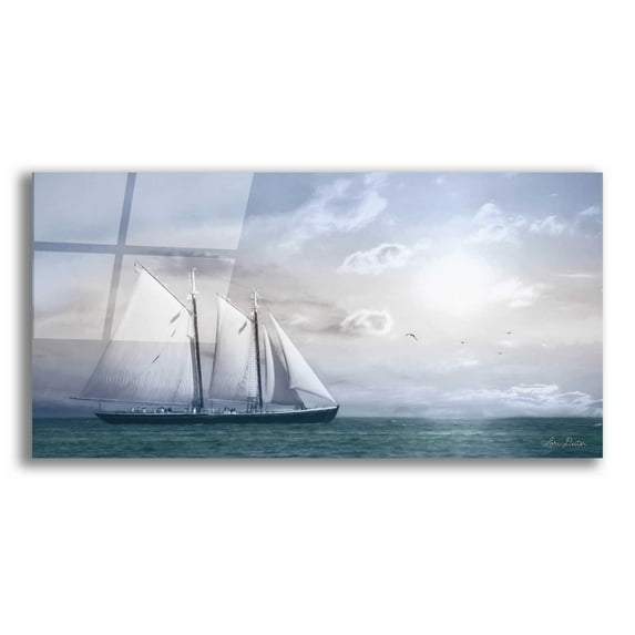 Epic Art 'Adventure on the Seas' by Lori Deiter Acrylic Glass Wall Art, 24"x12"