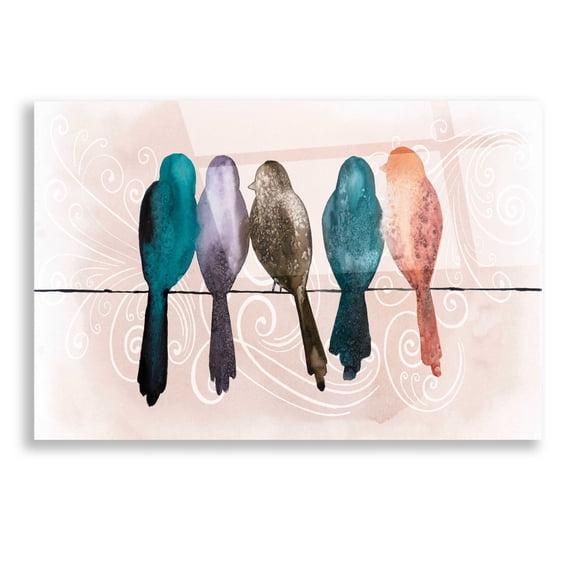 Epic Art 'Afternoon Twitter II' by Grace Popp, Acrylic Glass Wall Art, 16"x12"