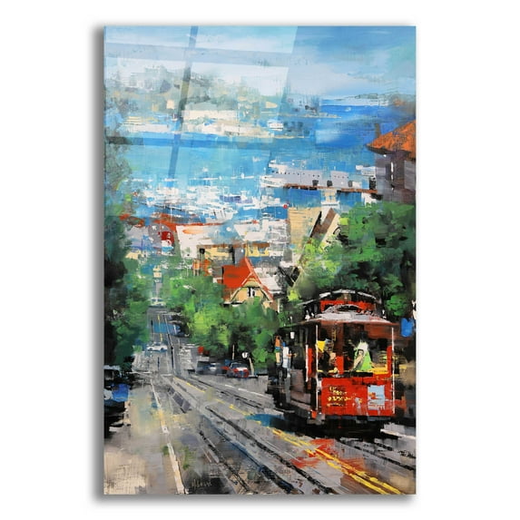 Epic Art 'Alcatraz' by Mark Lague, Acrylic Glass Wall Art, 16"x24"