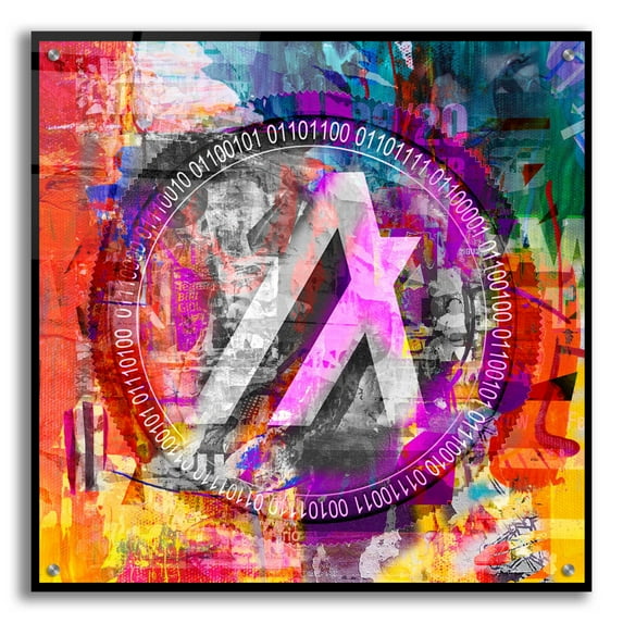 Epic Art 'Algo Algorand Crypto In Color' by Epic Art Portfolio, Acrylic Glass Wall Art, 24"x24"