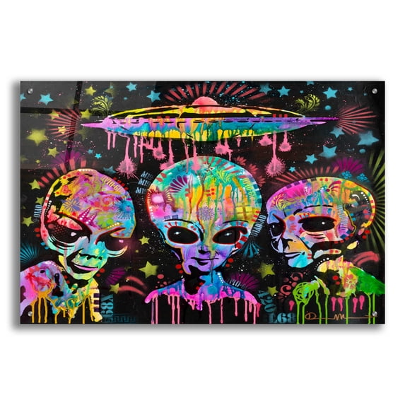 Epic Art 'Aliens' by Dean Russo, Acrylic Glass Wall Art, 36"x24"