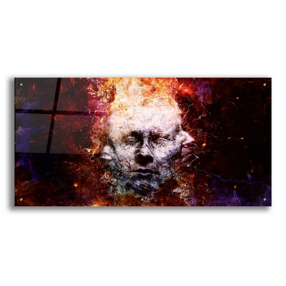 Epic Art 'All My Faces' by Mario Sanchez Nevado, Acrylic Glass Wall Art, 48"x24"